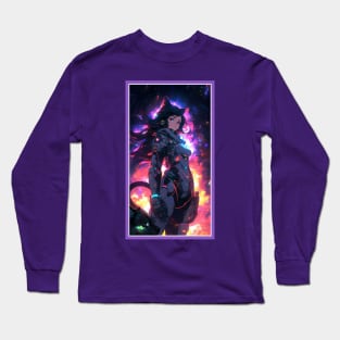 Anime Sci-Fi Cat Girl | Quality Anime Girl Artwork | Manga Girl Anime Art Long Sleeve T-Shirt